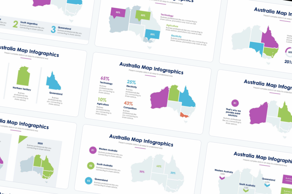 Australia Map Slides Slideloom